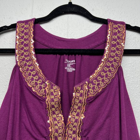 Lane Bryant Sequin Top Womens 26/28 Cotton Stretch Party Cocktail Event Evening - Picture 3 of 10